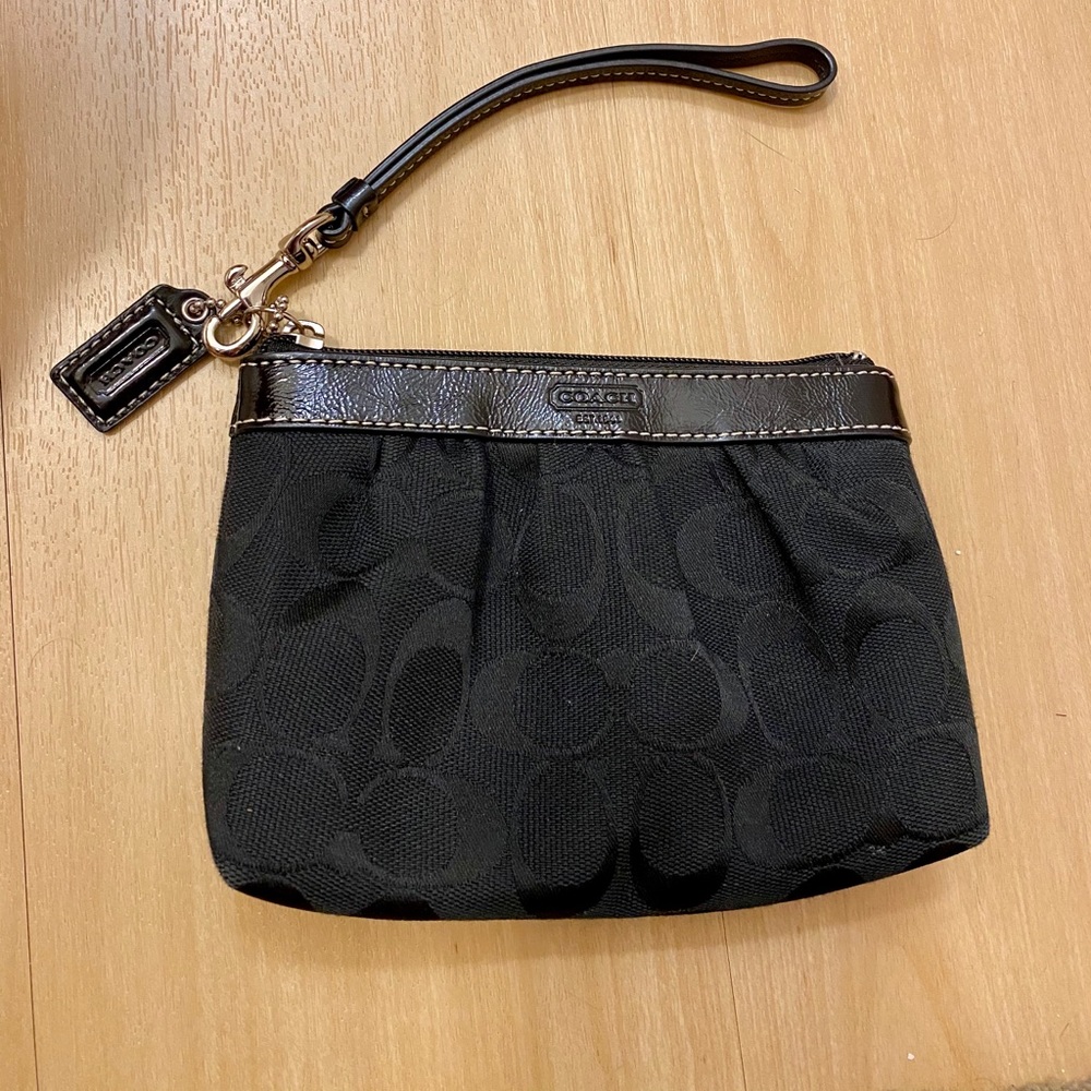 Coach Black Wristlet